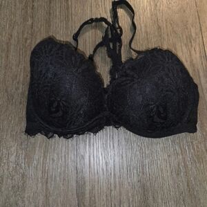 Victoria Secret Sz. 34DD Lacey Tback Black Bra